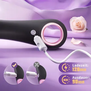 Dildo Vibrator Set Vrouwen Stil Massagestaaf Zwart — miniatuur 7