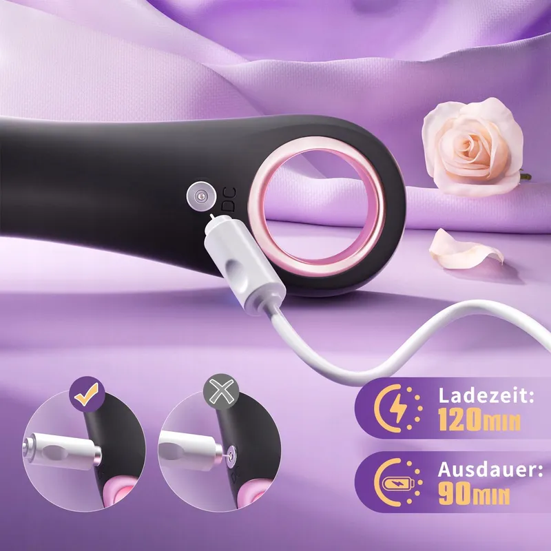Dildo Vibrator Set Vrouwen Stil Massagestaaf Zwart — foto 7