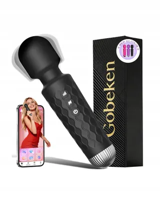 GOBEKEN Vibrator Dildo Voor Vrouwen App-bediening 20 Modi Zwart