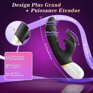 RABBIT Siliconen Vibrator Voor Vrouwen Klitorisstimulator 12 Modi — miniatuur 6