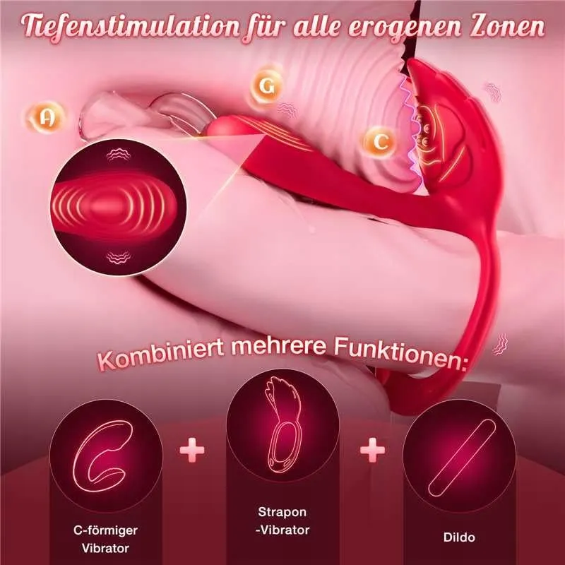 TAGNAFF Stille Vibrator Set Koppels met Vlinder en Ringen — foto 7