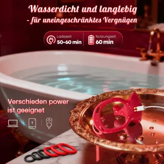 TAGNAFF Stille Vibrator Set Koppels met Vlinder en Ringen — miniatuur 8