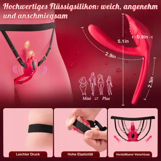 TAGNAFF Stille Vibrator Set Koppels met Vlinder en Ringen — miniatuur 5