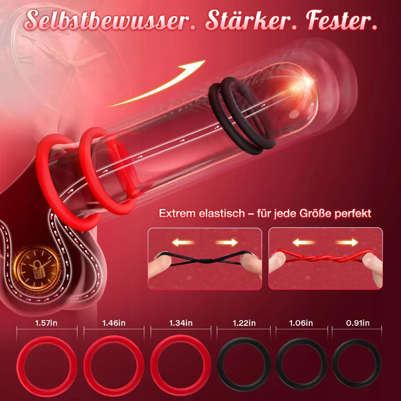 TAGNAFF Stille Vibrator Set Koppels met Vlinder en Ringen — foto 9
