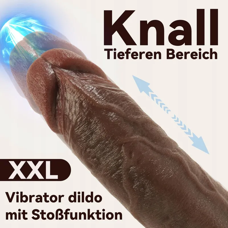 Realistische Vibrator XXL 30cm Elektrisch Dildo Zwart — foto 5