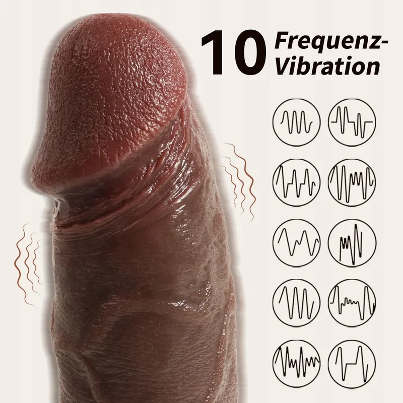 Realistische Vibrator XXL 30cm Elektrisch Dildo Zwart — foto 3