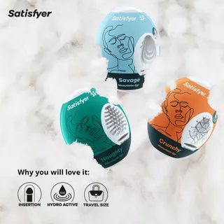 SATISFYER Masturbator Egg Set 3-delig Hydro-Actief TPE — miniatuur 4