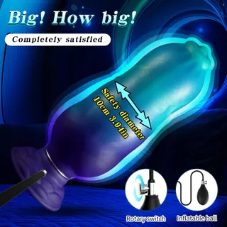 THLSEXY Hondendildo Opblaasbare Anale Plug Silicone XXL — miniatuur 4