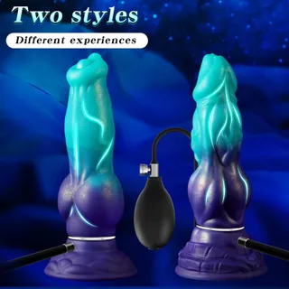 THLSEXY Hondendildo Opblaasbare Anale Plug Silicone XXL — miniatuur 3