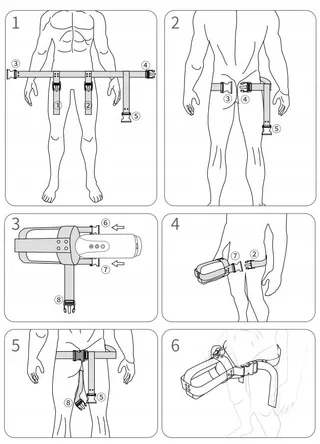 BDSM Fixatieriem Masturbator Bondage SM Kunstvagina — miniatuur 2