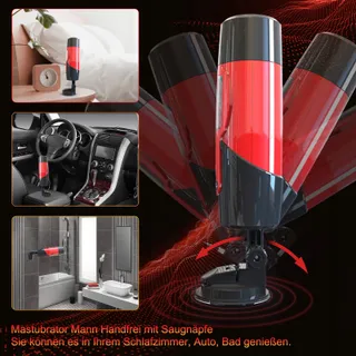 HONEYEXP Elektrische Masturbator 7 Standen Telescoop Rotatie — miniatuur 3