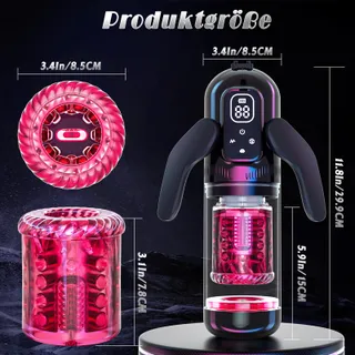 Automatische Masturbator Voor Mannen Rotatie Vibratie Zuigen — miniatuur 9