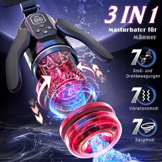 Automatische Masturbator Voor Mannen Rotatie Vibratie Zuigen — miniatuur 2