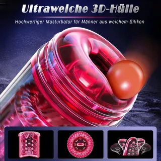 Automatische Masturbator Voor Mannen Rotatie Vibratie Zuigen — miniatuur 8