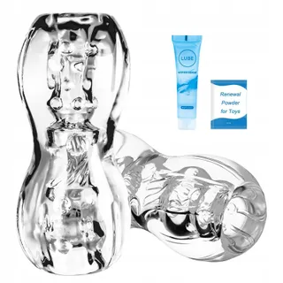 Transparante 3D Realistische Pocket Vagina Masturbator Mannen — miniatuur 1