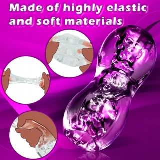 Transparante 3D Realistische Pocket Vagina Masturbator Mannen — miniatuur 2