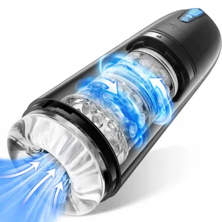 AI-SYNC Masturbator Cup 7 Zuig en Rotatiestanden Waterdicht
