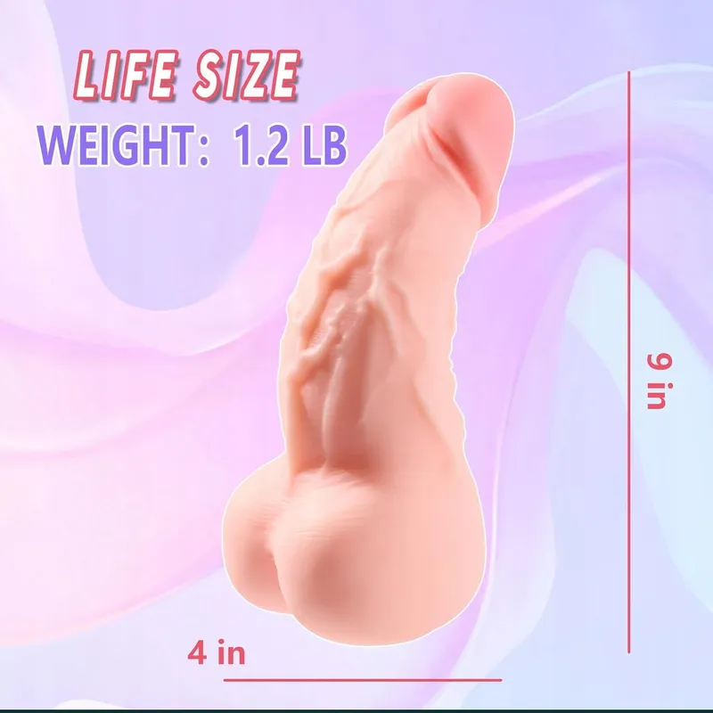 Mannelijke Dildo 2-in-1 Realistische Masturbator 9 Inch Anus Pocket — foto 6