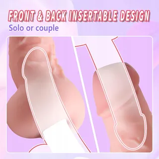 Mannelijke Dildo 2-in-1 Realistische Masturbator 9 Inch Anus Pocket — miniatuur 2