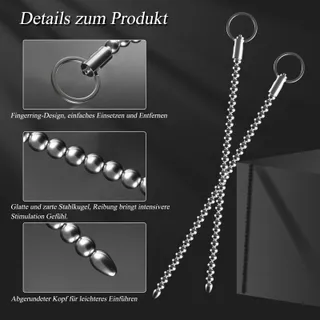 BDSMJOY Stalen Dilator 245mm Penis Plug Prostaatstimulatie — miniatuur 4