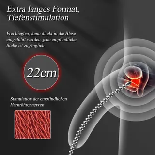 BDSMJOY Stalen Dilator 245mm Penis Plug Prostaatstimulatie — miniatuur 3