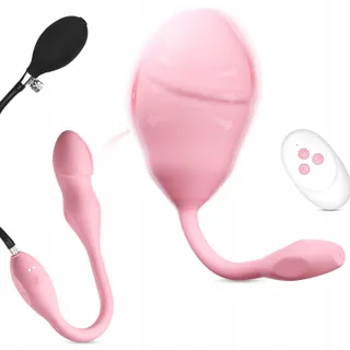 Mini Vibrerend Ei Anaalplug Opblaasbaar met Pomp 10 Standen — miniatuur 1