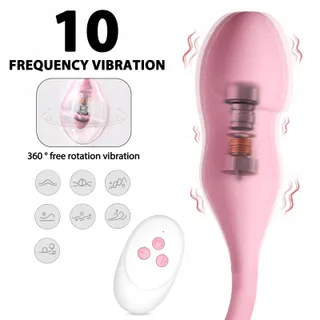 Mini Vibrerend Ei Anaalplug Opblaasbaar met Pomp 10 Standen — miniatuur 2