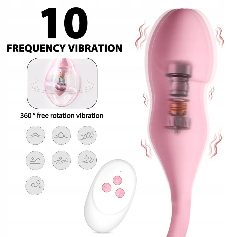 Mini Vibrerend Ei Anaalplug Opblaasbaar met Pomp 10 Standen — foto 2