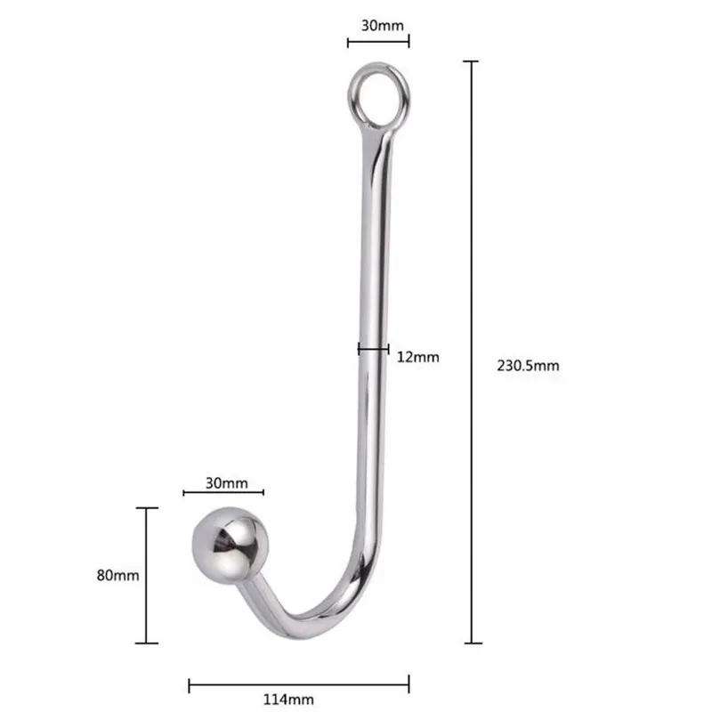 SXOVO Metalen Anale Haak Stalen Plug met 30mm Bal — foto 2