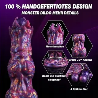 MONSTER DILDO Ovipositor 25cm Alien Siliconen Zuignap — miniatuur 4