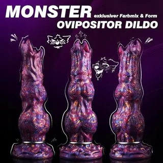 MONSTER DILDO Ovipositor 25cm Alien Siliconen Zuignap — miniatuur 3