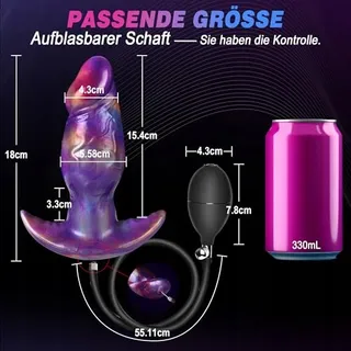 XXL Opblaasbare Siliconen Anale Plug Met Pomp Voor Mannen Vrouwen — miniatuur 5