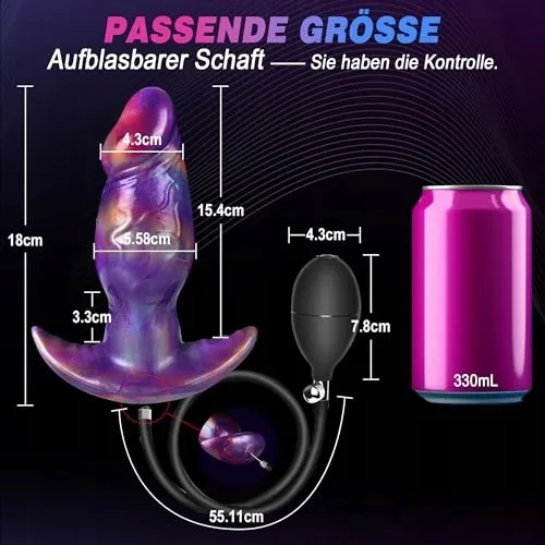 XXL Opblaasbare Siliconen Anale Plug Met Pomp Voor Mannen Vrouwen — foto 5