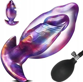 XXL Opblaasbare Siliconen Anale Plug Met Pomp Voor Mannen Vrouwen — miniatuur 1