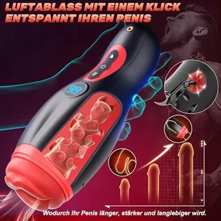 App-gestuurde 6-in-1 Masturbator Mannen Realistische Mond 9 Standen — miniatuur 5
