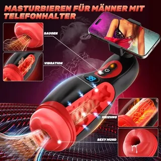 App-gestuurde 6-in-1 Masturbator Mannen Realistische Mond 9 Standen — miniatuur 2