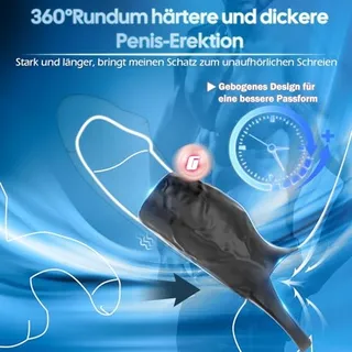 MASTURBATOR Vibrerende Penisring Mannen Paren 9 Standen — miniatuur 2