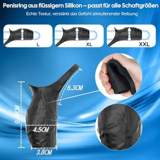 MASTURBATOR Vibrerende Penisring Mannen Paren 9 Standen — miniatuur 4