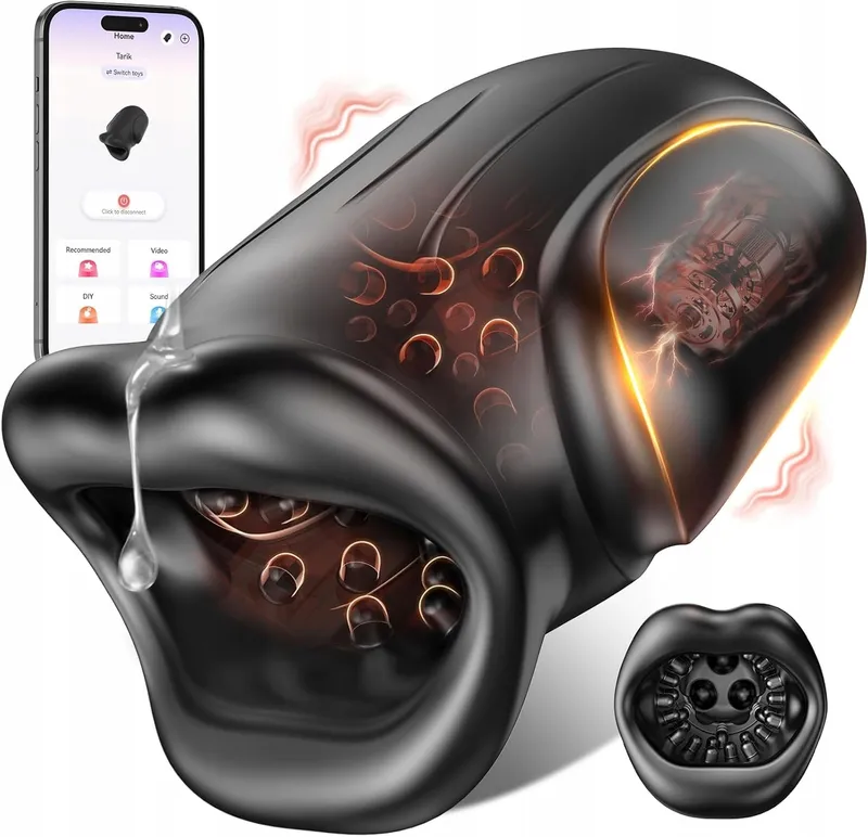 4-in-1 Mannelijke Orale Masturbator Elektrische Vibrator App — foto 1