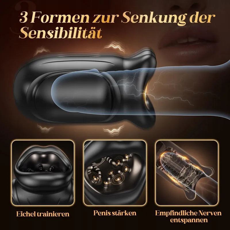 4-in-1 Mannelijke Orale Masturbator Elektrische Vibrator App — foto 4