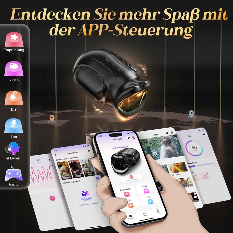 4-in-1 Mannelijke Orale Masturbator Elektrische Vibrator App — foto 6