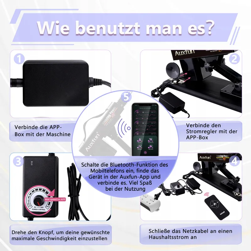 Automatische Dildo Machine App 8 Opzetstukken Volwassenen — foto 4