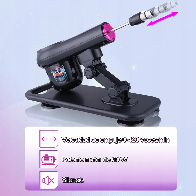 SEXMACHINE Erotische Machine Afstandsbediening 8 Opzetstukken — foto 5