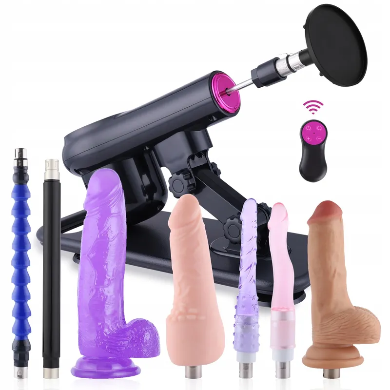 SEXMACHINE Erotische Machine Afstandsbediening 8 Opzetstukken — foto 1