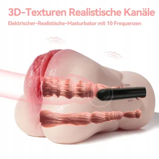 Elektrische Masturbator 10 Vibratiestanden 3D Vagina Mannen Versie 1 — miniatuur 3
