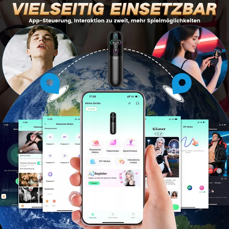 AI-Interactie Masturbator 10 Trillen 7 Telescoop 5 Zuigstanden — foto 2