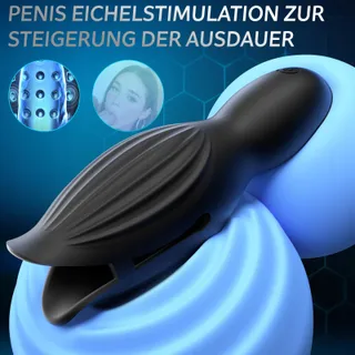 KEXYZ Masturbator Mannen Eikel Vibrator Stimulator 9 Standen — miniatuur 4