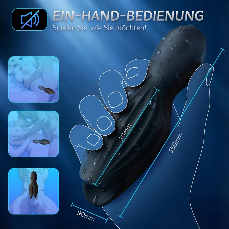 KEXYZ Masturbator Mannen Eikel Vibrator Stimulator 9 Standen — foto 6