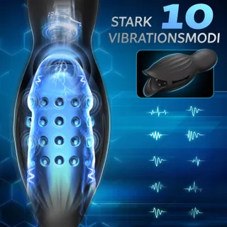KEXYZ Masturbator Mannen Eikel Vibrator Stimulator 9 Standen — miniatuur 3