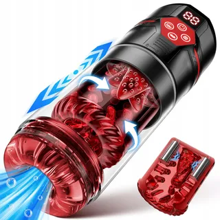 Elektrische Masturbator Telescoopfunctie en Vibratie